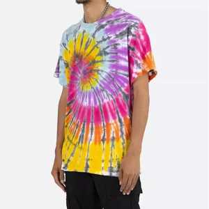 T-shirt de sport pour homme, tie-dye, marque personnalisée, étiquette privée, haute qualité, coupe oversize. - Product Image 3