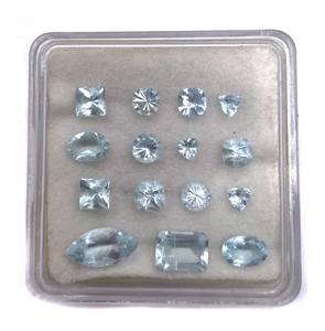 Lot de pierres précieuses d'aigue-marine naturelle, formes variées, facettées, 3-7 mm, certifiées IGI, pour la fabrication de bijoux - Product Image 6
