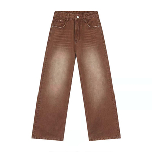 Pantalon en jean pour homme, coupe baggy, délavé, personnalisé, tendance - Product Image 2