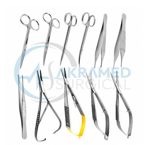 Ensemble d'instruments de microchirurgie dentaire de haute qualité, 11 pièces, en acier inoxydable, réutilisable, certifié CE, kit chirurgical - Product Image 6