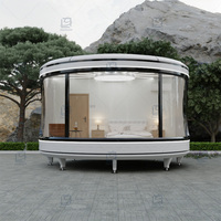 Maison conteneur préfabriquée multifonctionnelle moderne et mobile de haute qualité, type capsule spatiale circulaire, directement de l'usine