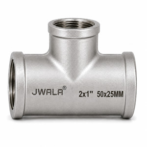 Conexión en T Reductora de Acero Inoxidable de 50x25 mm, 2x1 Pulgadas, Roscada, Diseñada para Tuberías Químicas Industriales - Product Image 1