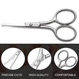 Ciseaux de manucure en acier inoxydable avec poignée ronde, lame tranchante pour la coupe des cuticules, outils de beauté, usage adulte - Product Image 2