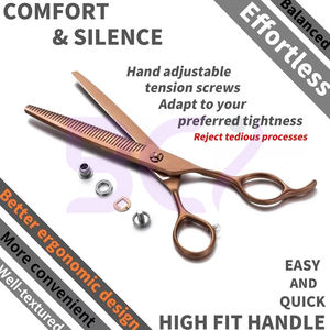 กรรไกรซอยผมสแตนเลสอย่างดี ขนาด 7 นิ้ว คมมาก สำหรับช่างผมมืออาชีพ อุปกรณ์และเครื่องมือสำหรับร้านทำผม - Product Image 5