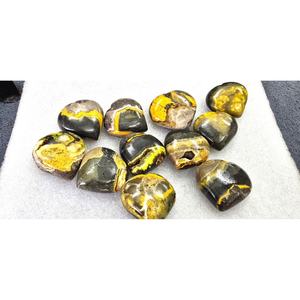 Cœurs en jaspe Bumble Be en cristal naturel en gros, artisanat en cristal, pierres de Reiki, minéraux, décoration Feng Shui, pierres précieuses féériques - Product Image 1