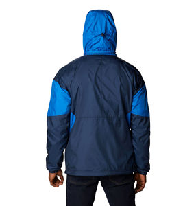 Chaqueta Acolchada con Bloques de Color para Hombre, con Capucha, Cierre de Cremallera, Resistente al Agua, Ropa de Invierno, Corte Regular, Azul y Marino - Product Image 2