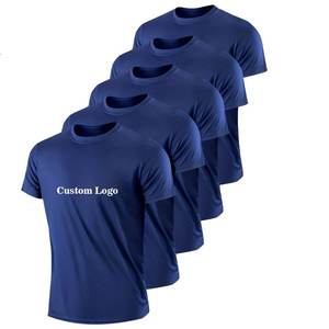 T-shirt de sport pour homme 100 % coton de haute qualité, vêtements d'entraînement, impression personnalisée, service OEM, anti-boulochage, coupe ample - Product Image 1