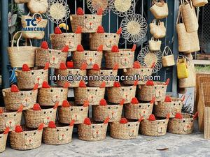 Best Selling Natural RATTAN BEAR <b>STORAGE</b> BASKET with Lid and Handles for Kids Cute Animal Shaped Rattan Laundry Basket - Product Image 4