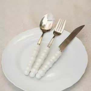 Ensemble de couverts en acier inoxydable design, cuillère, fourchette, couteau, collection de vaisselle pour la maison, la cuisine, le restaurant, le banquet - Product Image 5