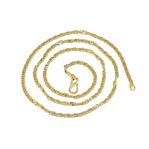 Collar de Cadena Bizantina de Latón Chapado en Oro de 14K, 18K y 24K para Mujer, Diseño Moderno y Elegante, Venta al Por Mayor - Product Image 3