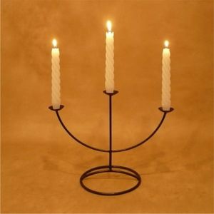 Candélabre moderne à 3 bras en fer forgé, style nordique, antique, pour centre de table de mariage, décoration de Noël et de la maison - Product Image 1