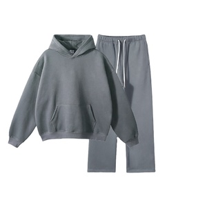 High Quality 350gsm Fleece Men's Hoodies <b>Sweatshirt</b> Sets Custom Logo <b>printing</b> Gym Sport Sweatsuit Tracksuit Men - Product Image 1