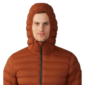 Veste matelassée longue pour homme avec broderie personnalisée sur le devant, légère, chaude, tissu durable, fabrication complète OEM/ODM - Product Image 6