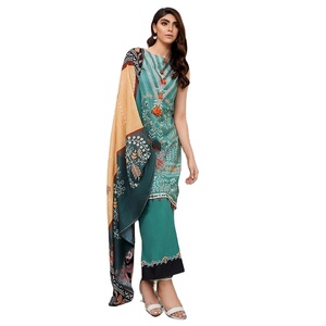 sea green colour girl kameez shalwar dress lawn amazing hot selling Pakistan ladies suit Indian summer ware - Product Image 1