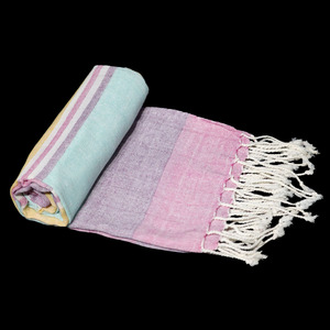 Serviettes de plage Fouta rayées en coton recyclé à séchage rapide, motif attrayant, les plus vendues, au meilleur prix du marché – Serviette de golf et de plage. - Product Image 5