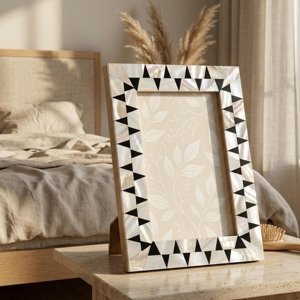 Cadres photo en nacre avec incrustations, fournis en gros par l'usine, prix le plus bas, cadre photo en coquille de capiz MOP - Product Image 2