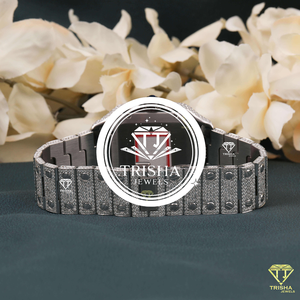 Reloj de Lujo Exclusivo con Estilo de Diamante, con Brillantes Piedras de Moissanita VVS y Acabado en Oro Blanco de Diseño - Product Image 3