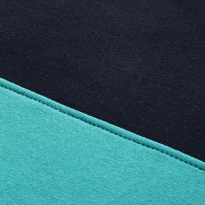 Men's Premium Embroidered Dual-Panel Hooded Sweatshirt | Teal Green Obsidian Black Color Block Pullover 100% Cotton Oversized - Product Image 6