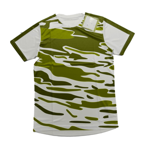 T-shirt à manches courtes pour homme, camouflage rouge, col rond, coupe classique, séchage rapide, polyester tricoté, style décontracté - Product Image 2