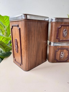 Stylish Wooden Tea Coffee Sugar Containers Set For Kitchen Countertop Storage Organizes Kitchen Countertop Neatly And Elegantly - Product Image 2