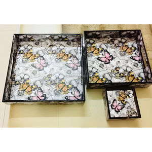 Bandejas Mina de MDF Indio de Primera Calidad con Diseño Artesanal Premium para Servir Alimentos en la Cocina y para Regalos, SMARK EXPORTS SE-288 - Product Image 1