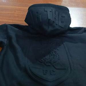 Sudadera con capucha unisex de moda al por mayor, personalizada con logo en relieve 3D en la parte delantera y trasera, sudadera con capucha de invierno para hombre. - Product Image 1