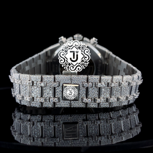 Montre mécanique de luxe en or rose sertie de diamants Moissanite, mouvement ETA, date automatique, 41 mm, idéale pour les soirées - Grande Vente - Product Image 5