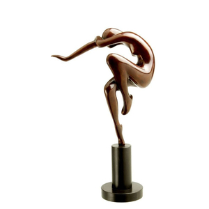Escultura Decorativa Premium de Aluminio para Yoga, Ideal para Vestíbulos de Hotel y Áreas de Recepción de Lujo, Figura Humana Artística para Exhibición - Product Image 1