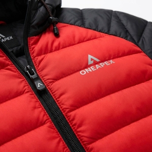 Veste matelassée à capuche pour homme, orange et noire, chaude, imperméable, légère, pour l'hiver et les activités de plein air, One Apex - Product Image 6