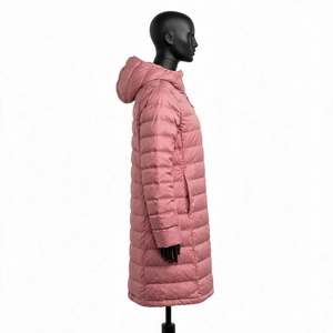 Veste longue matelassée ultra-légère pour femme, avec capuche, en duvet léger, coupe slim, printemps-automne, vente en gros - Product Image 4