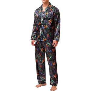 Easy Care <b>Men</b> Night Suit Short Sleeve Scoop Neck Shorts <b>Set</b> Drawstring Soft Breathable Lightweight Summer <b>Pajamas</b> Home - Product Image 3