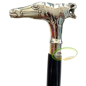 Bâton de marche/canne vintage fait à la main avec poignée de cheval de créateur et pointe en caoutchouc, compagnon de marche parfait de qualité merveilleuse - Product Image 1