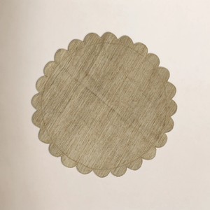 Round Jute Area <b>Rug</b> Solid Color Farmhouse Style Non-Slip Backing Thin Flat Weave for Dining Room - Product Image 2