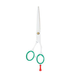 Tijeras profesionales de corte de pelo de 5,75 ", tijeras de peluquero, acero inoxidable japonés para estilistas y uso doméstico, blanco, verde y rojo - Product Image 1