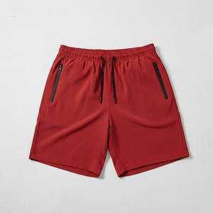 Shorts de sport décontractés mi-taille respirants pour hommes, color-block, séchage rapide, en Spandex/Polyester, avec cordon de serrage, personnalisables - Product Image 5