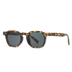 2025 Custom Logo Fashion Vintage UV400 <b>Square</b> <b>Sunglasses</b> Leopard Small Frame <b>Sunglasses</b> Men Women - Product Image 1