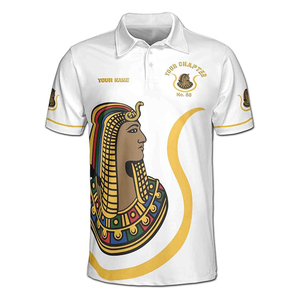 เสื้อโปโลผู้ชายปักตราสัญลักษณ์บรอนซ์มาสเตอร์เมสันแบบกำหนดเอง คุณภาพสูง ผลิตตามสั่ง แขนสั้น - Product Image 4