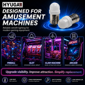 หลอดไฟ LED HYUGA สำหรับเครื่องพินบอล 2SMD 6.3V เครื่องเกมคีบตุ๊กตา ช่องใส่เหรียญ 2835 ปลั๊กอเนกประสงค์ AC/DC ใช้ภายในอาคาร - Product Image 4