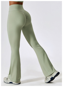 Pantalones de Pierna Ancha de Cintura Alta para Mujer, Color Sólido, Transpirables, Deportivos, Tejidos, de Longitud Completa, Cintura Elástica, Corte Regular, para Verano - Product Image 5