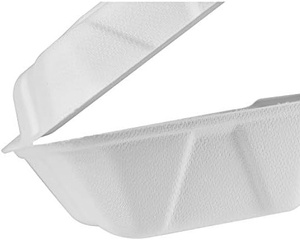 Compostable Bagasse Food <b>Box</b> for Restaurant <b>Parcel</b> and Takeaway Packaging 9x6 Inches <b>Box</b> for Burgers Sandwiches and Snacks Meal - Product Image 5