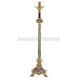 <b>Brass</b> Altar <b>Candlestick</b> | Traditional Church Altar Candle Stand - DOUBLE VEE EXPORTS - Product Image 2