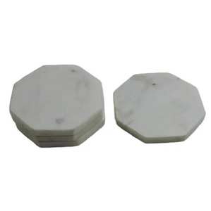 Sous-verres ronds en bois très demandés avec support – Ensemble décoratif et fonctionnel pour cuisine, bar et table basse – Origine Inde - Product Image 6