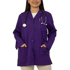 OEM High Quality Latest Design Women Scrub Lab Coat Adjustable Wholesale Breathable Top Ranking Product Women Scrub Lab Coat - Product Image 1