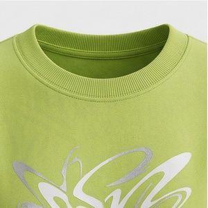 Women's 2 Piece <b>Knitted</b> <b>Set</b> Green Short Sleeve T Shirt and Above Knee Shorts Casual Loose Fit Crew Neck Foil Print Spring Summer - Product Image 5