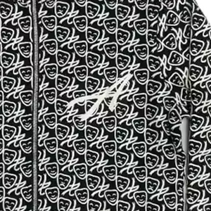 Sweats à capuche Asali pour hommes – Fournisseur en gros – Confortables et élégants avec fermeture éclair pour le quotidien – Imprimé « Laugh Cry » – Couleur noire – Sweats à capuche Asali pour hommes - Product Image 5