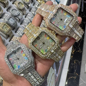 Reloj de Lujo con Diamantes para Hombre 2026, Estilo Hip Hop, Brillante, con Esfera Cuadrada, de Cuarzo, Resistente al Agua - Product Image 6