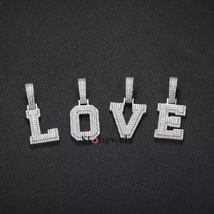 Colgante de Letra A con Diamantes Chapado en Oro de 18K Premium, Joyería Hip Hop, Micro Pavé, Corte Redondo, Unisex, Lujoso, Hecho a Medida, Venta al por Mayor - Product Image 1