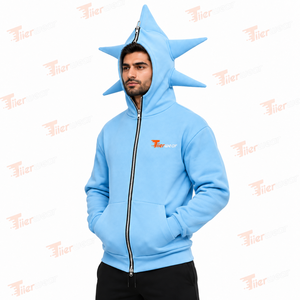 Sweat-shirt d'hiver urbain chaud pour homme, en molleton de coton 470 GSM, avec fermeture éclair intégrale, fabrication OEM, marque privée - Product Image 2