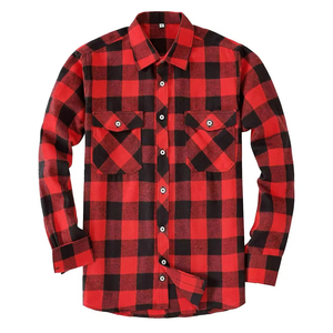 Men Flannel <b>Shirt</b> High Quality Cotton Blend Long Sleeve Casual <b>Shirt</b> Warm Comfortable Fabric For Outdoor - Product Image 5
