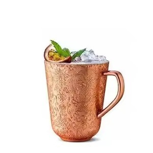 Mug en cuivre de designer pour Moscow Mule, finition lisse, pour bar, cuisine, restaurant - Product Image 5
